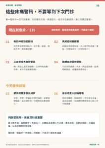 這些疼痛警訊，不要等到下次門診｜衛教資訊圖