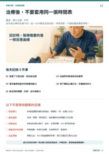 治療後，不要套用同一張時間表｜衛教資訊圖