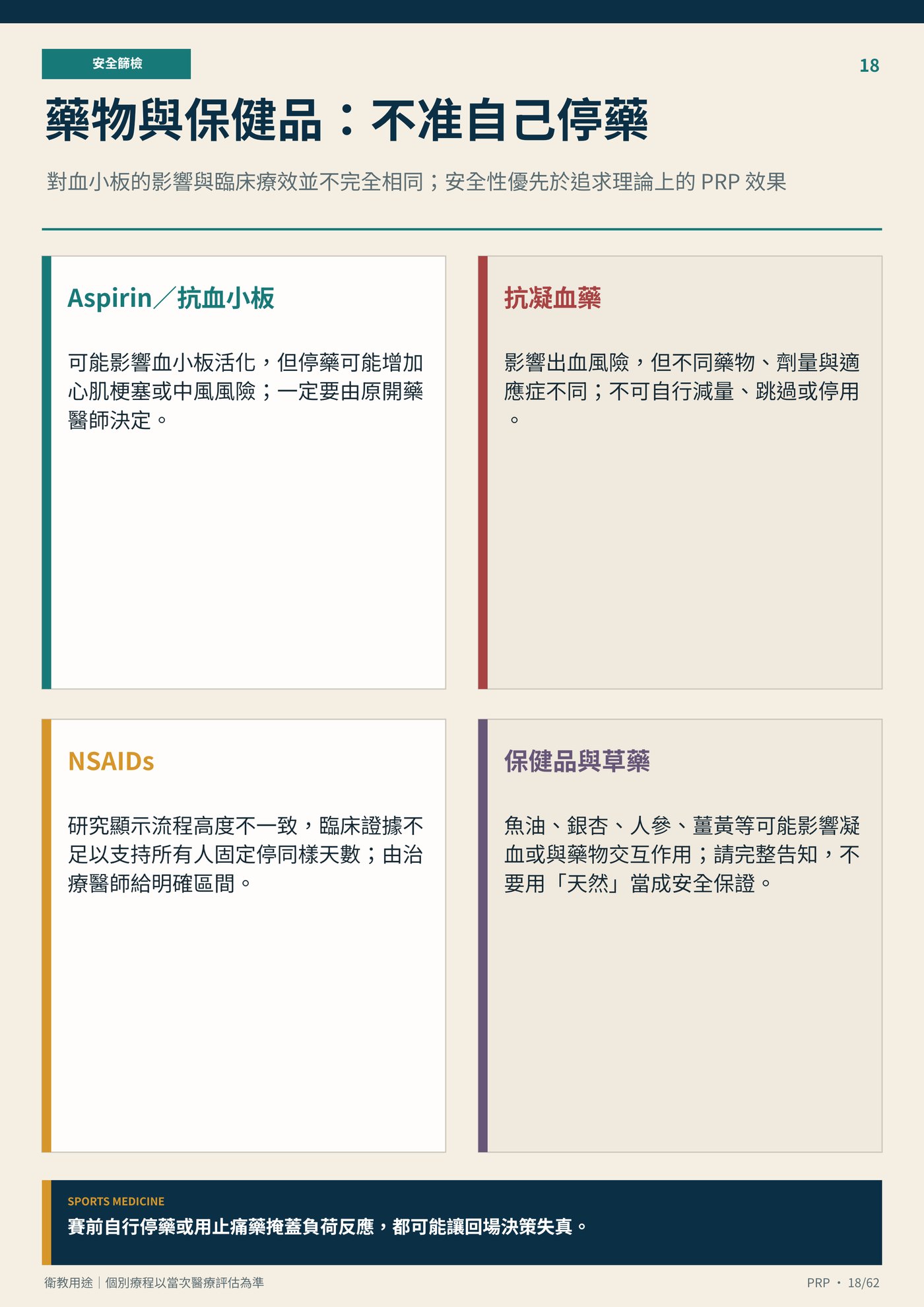 藥物與保健品：不准自己停藥｜衛教資訊圖
