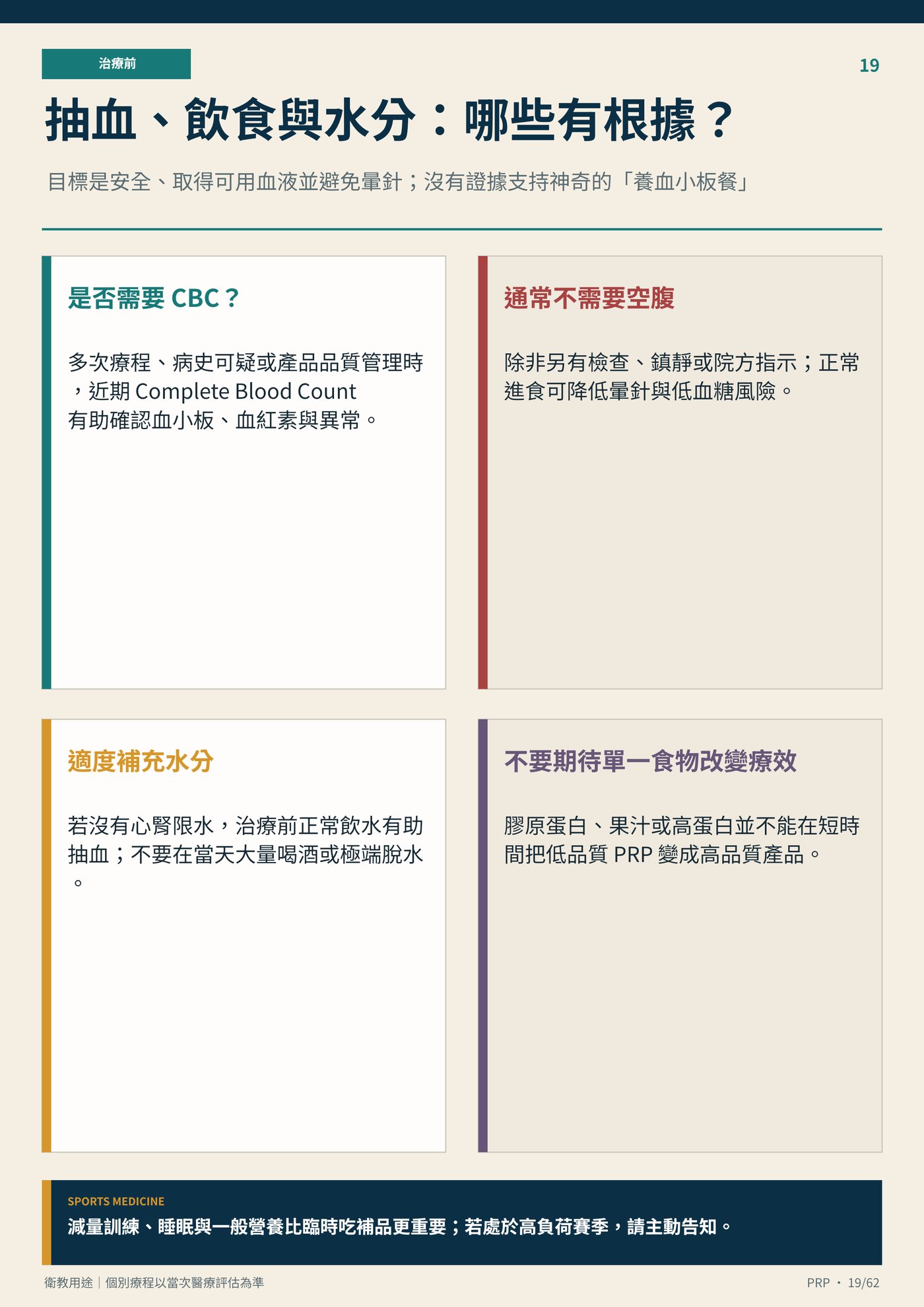 抽血、飲食與水分：哪些有根據？｜衛教資訊圖